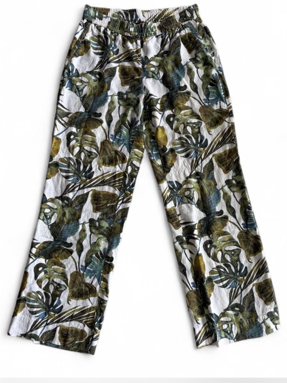 Tommy Bahama Olive, Blue & White Tropical Print Pants